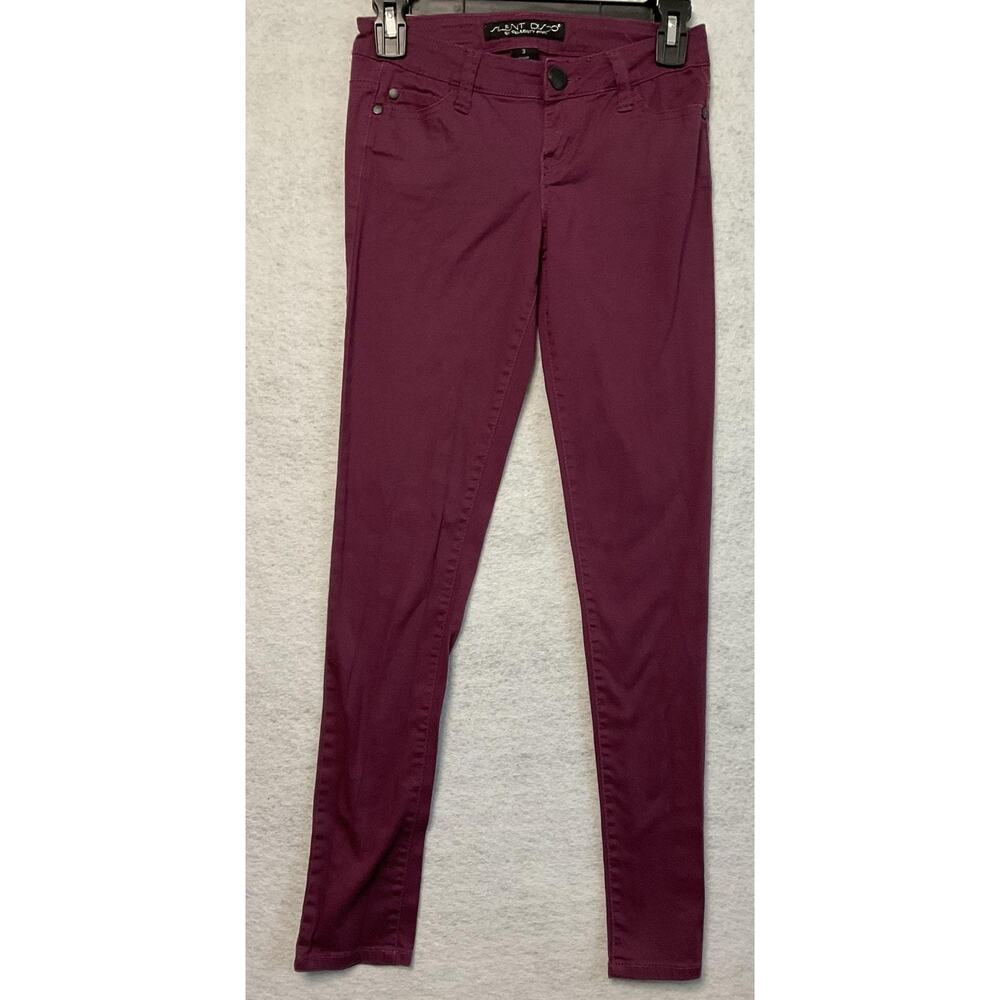 Celebrity Pink Silent Disco Jeans Womens 3 Burgundy Wine‎ Skinny Stretch Juniors